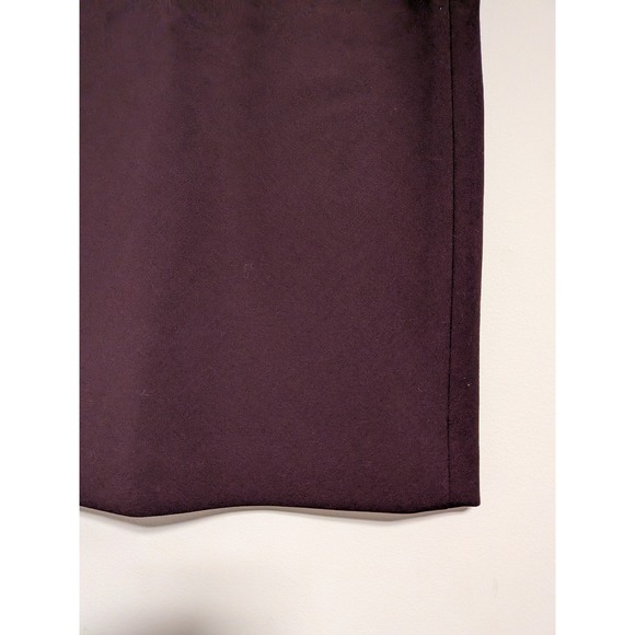 Salvatore Ferragamo Burgundy Wool Blend Raw Edge Pencil Skirt Made in Italy 40 - Picture 4 of 15